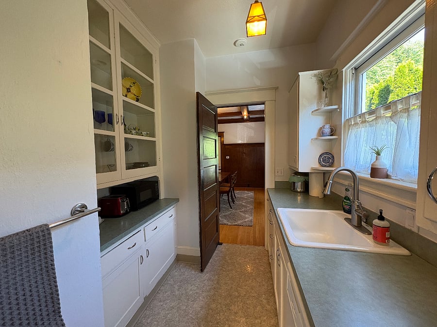 Galley section of kitchen