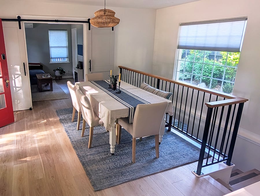 Dining room with antique table for 6