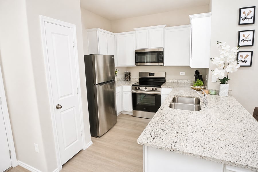 Cook and gather in this clean modern kitchen
