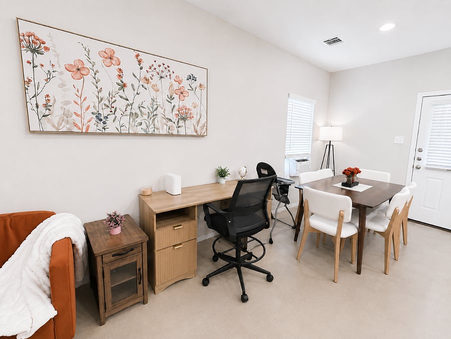 Dedicated workspace for remote work or studying during your stay