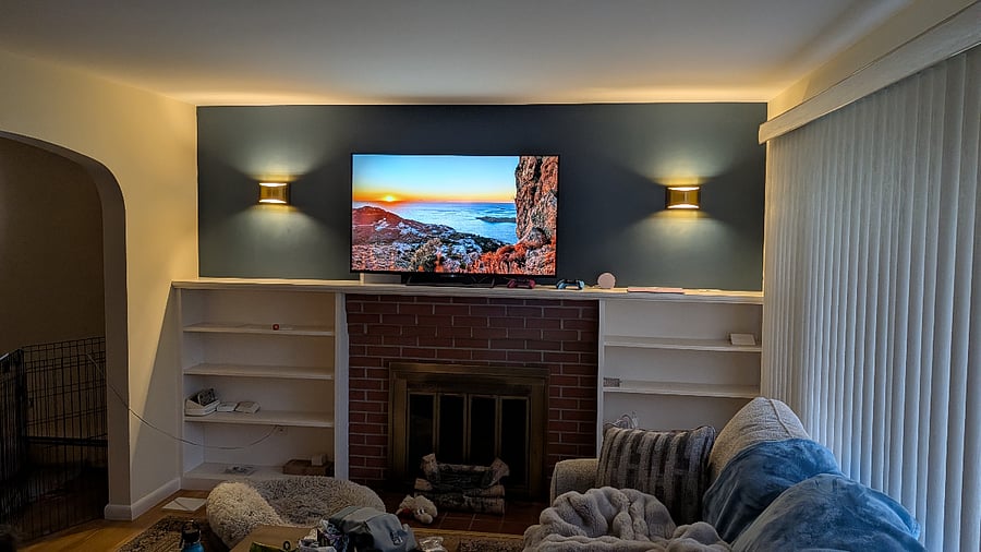 Living room with smart TV