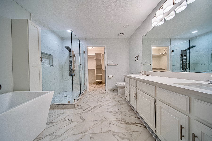 Master Bathroom - decorations subject to change, but furniture and layout will remain