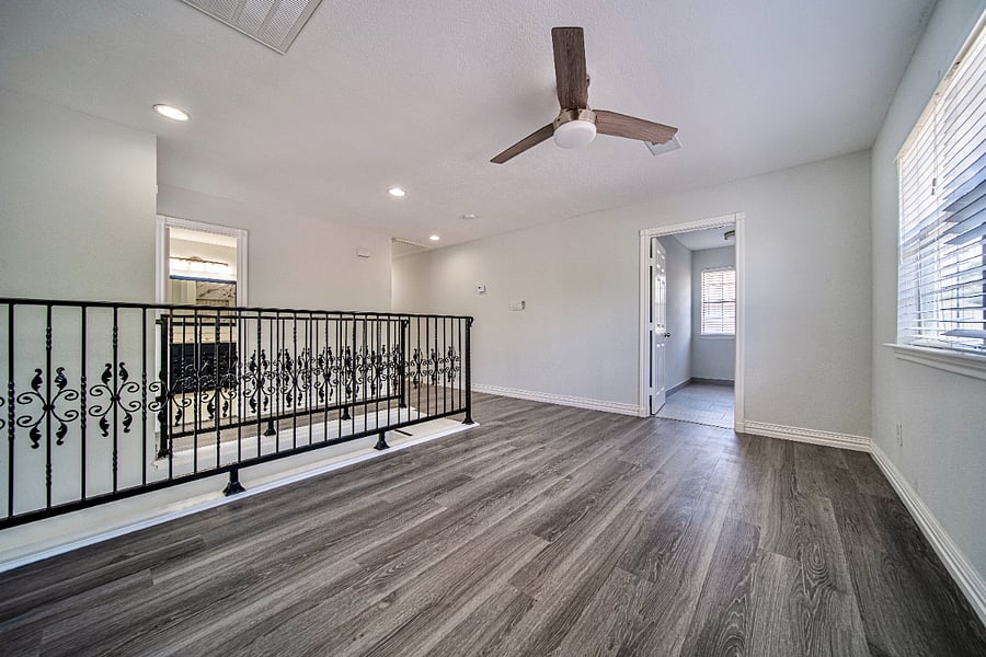 Extra Space Upstairs - decorations subject to change, but furniture and layout will remain