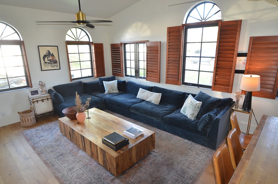 Tv/family room. 84" smart TV