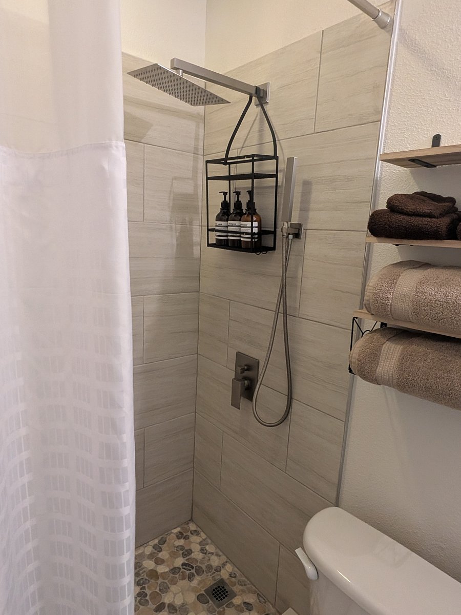 Luxurious rainfall shower!