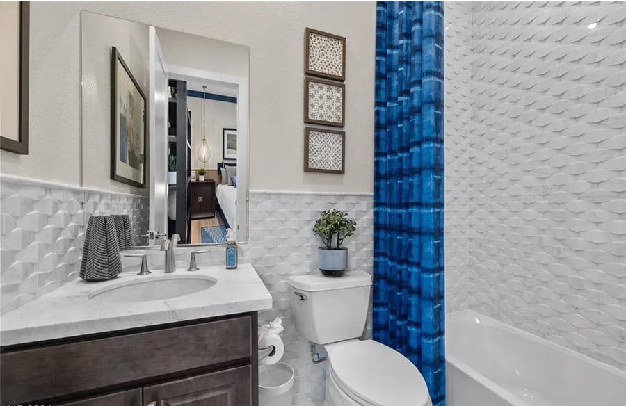 Bdrm 2: full en suite bath with tub.