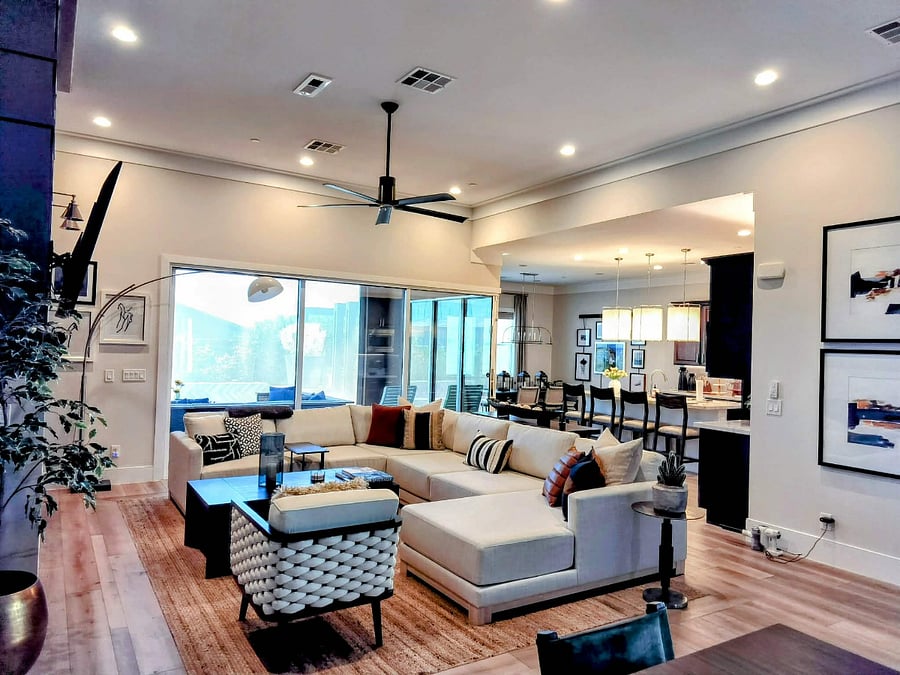 New oversized Crate & Barrel sectional to relax & watch (smart) TV.
