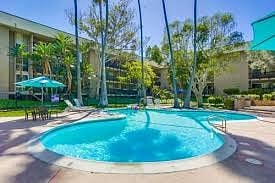 Small pool by building