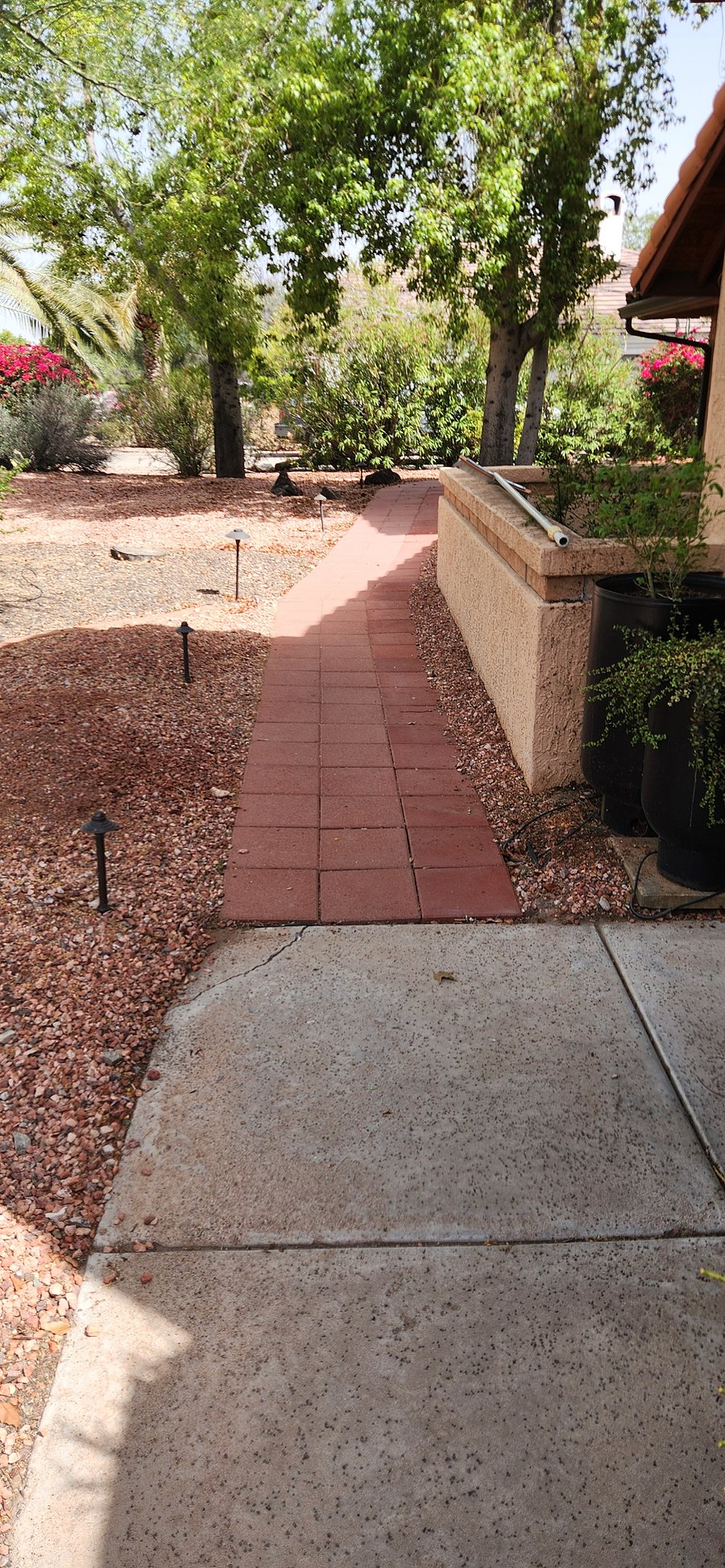 Lighted walkway to Casita