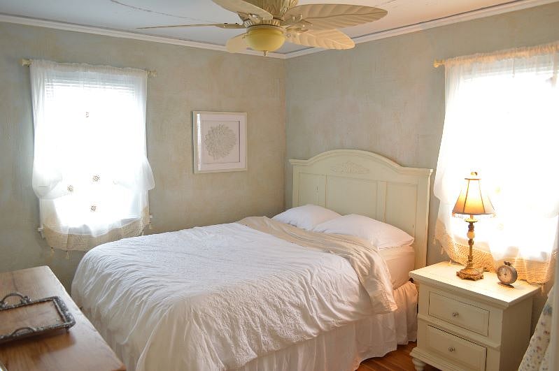 fresh and feminine bedroom