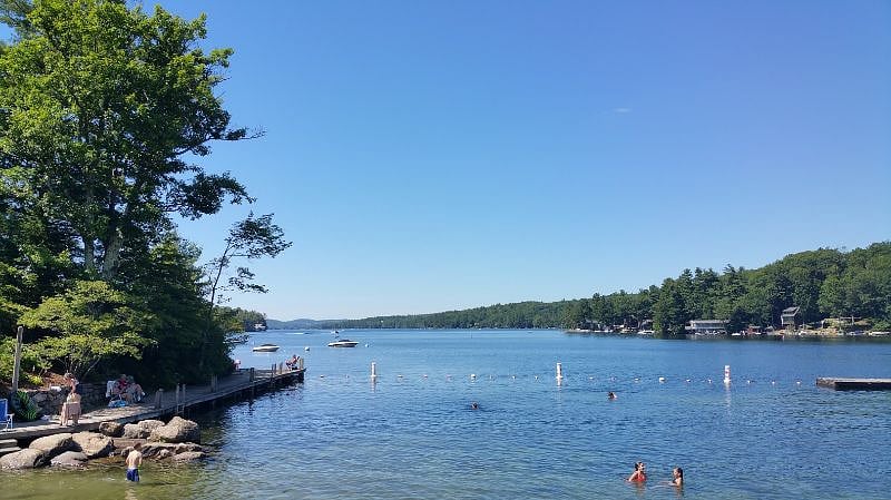 Public swim area, Newbury Harbor