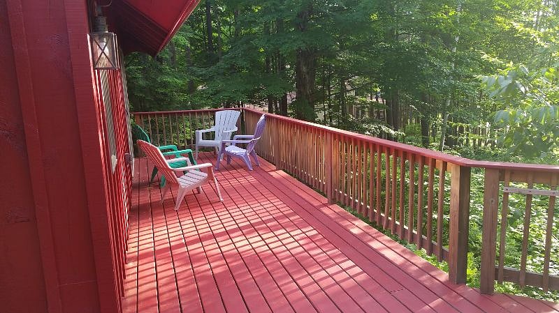 Chairs outside bedroom 2nd floor deck