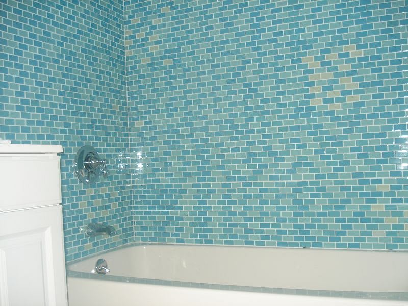 glass tile shower