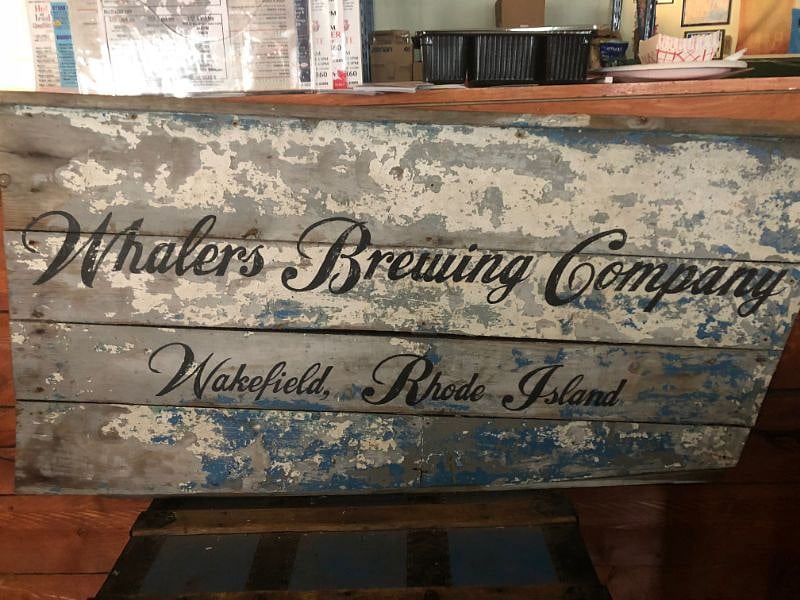 Whaler's Brewing company in old mill at end of High St.