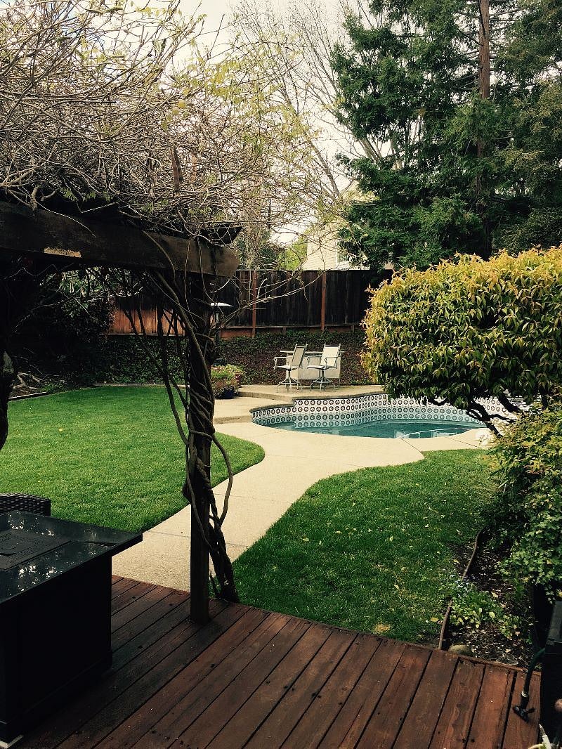Lovely Backyard with pool and hot tub
