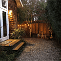 Outdoor area with separate entrance to the room.