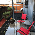 Private Deck covered for BBQ
